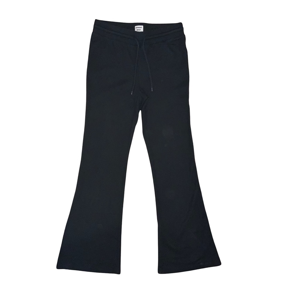 Waffle-Knit Flare Pants